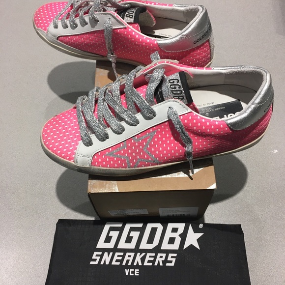 Golden Goose Superstar Sneaker Pink/Silver Dot NIB - Picture 3 of 8